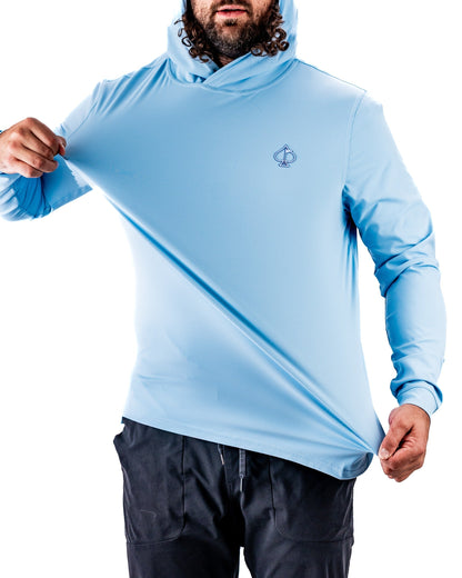 Performance Golf Hoodie - Squiggle Blue