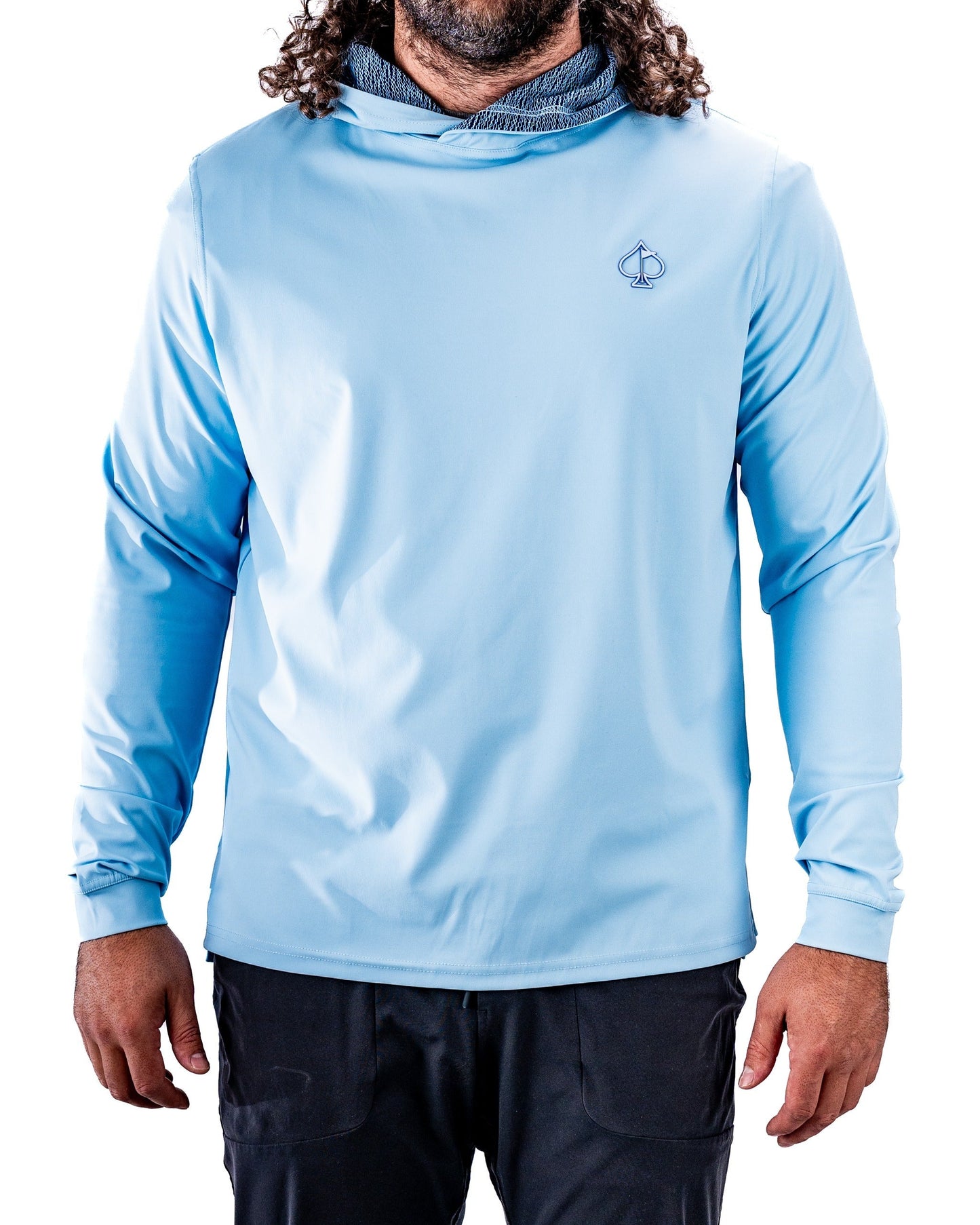 Performance Golf Hoodie - Squiggle Blue