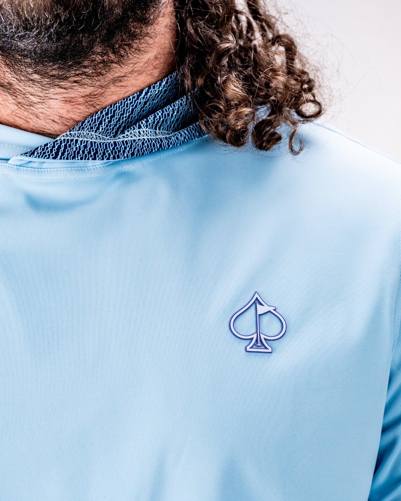 Performance Golf Hoodie - Squiggle Blue