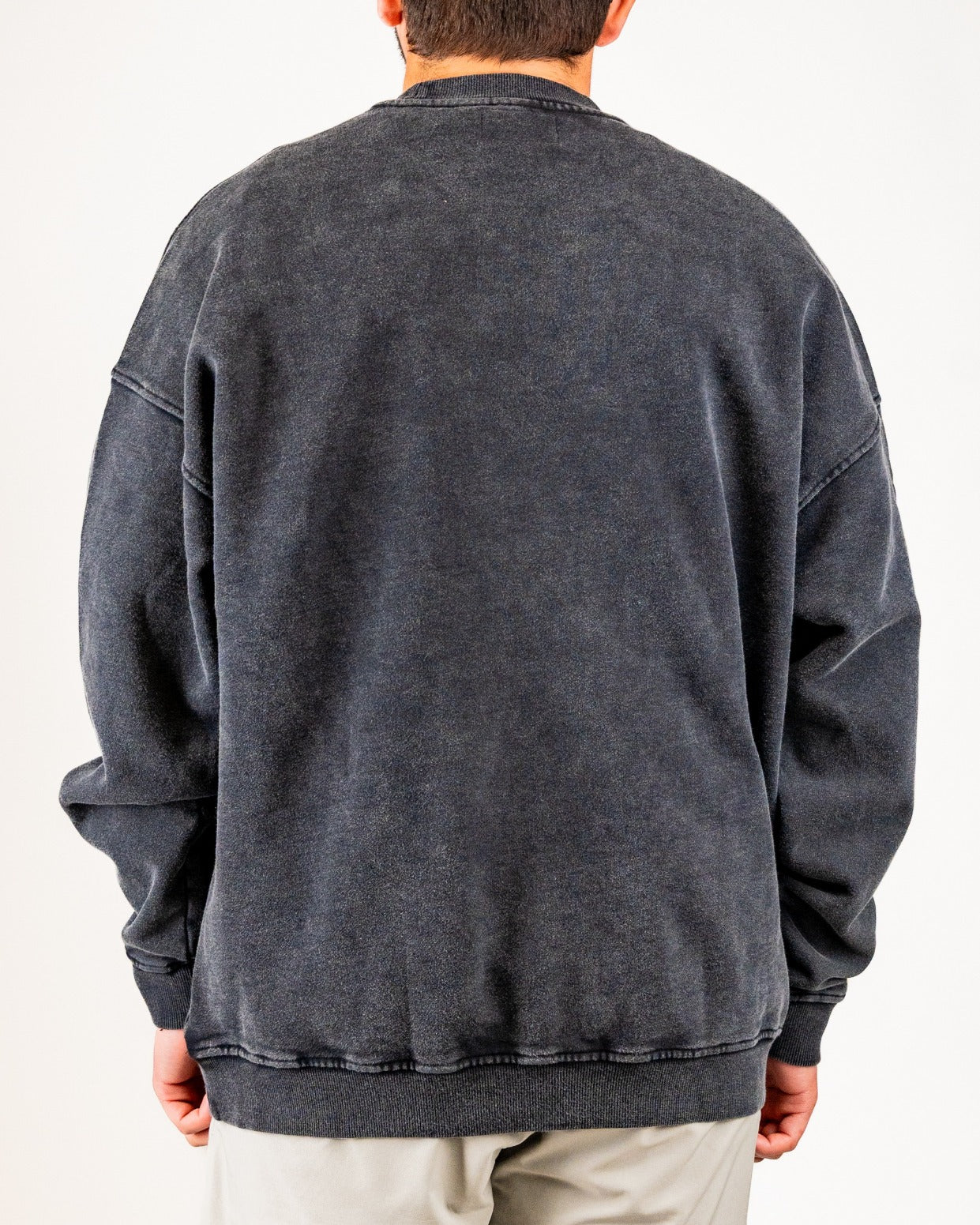 Embossed Spade Crewneck - Washed Charcoal