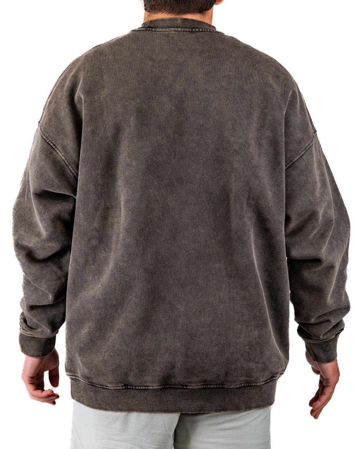 Embossed Spade Crewneck - Washed Iron