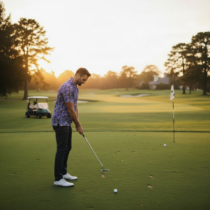 Men's Purple Haze Golf Polo | Moisture-Wicking Performance Stretch Golf Shirt