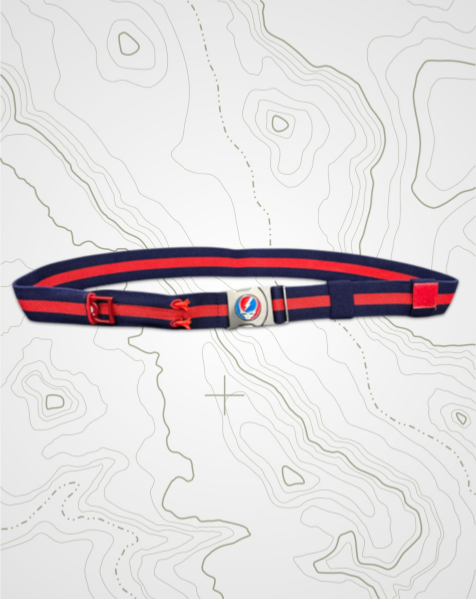 THE BYRD GOLF BELT - Blue/Red Stripe