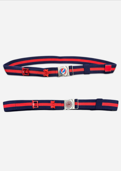 THE BYRD GOLF BELT - Blue/Red Stripe