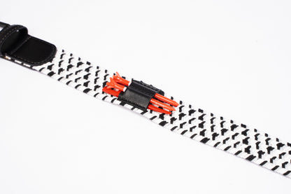 BRAIDED GOLF BELT - Black/Grey/White