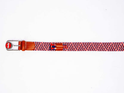THE BRAIDED BYRD GOLF BELT - Red/White/Blue