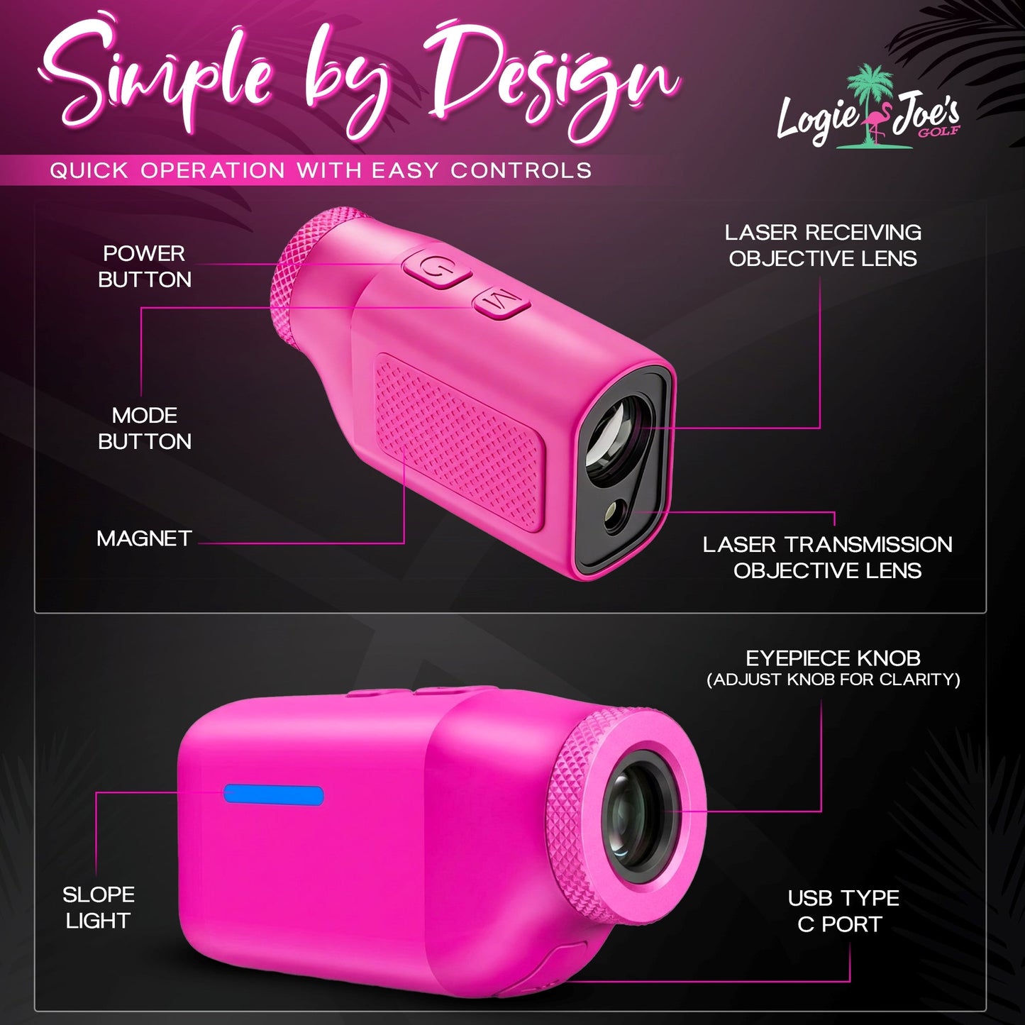 MINI+ Golf Rangefinder | Flamingo Pink