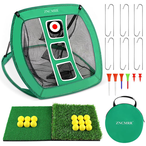 Pop-Up Chipping Net Set — 37 Pieces with Mats & Balls