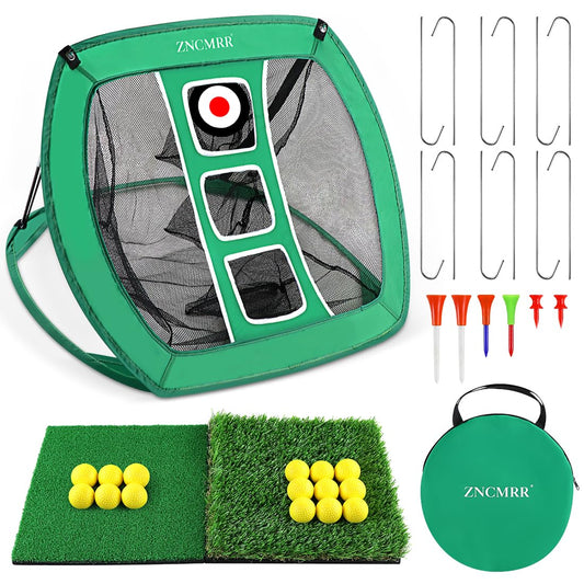 Pop-Up Chipping Net Set — 37 Pieces with Mats & Balls
